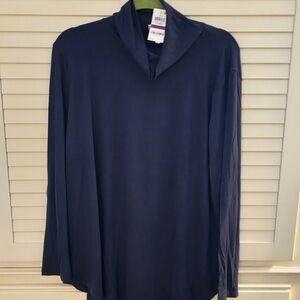 JM Collection Navy Blue Women's Top